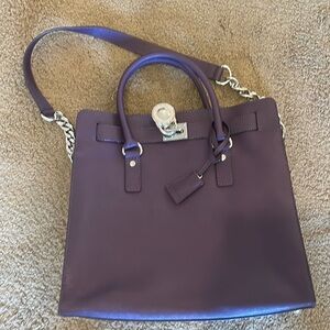 Michael Kors Tote/Shoulder Bag w/Matching Wallet. Purple. Leather.
